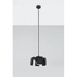 Luminaire Center Plafonnier Tulip Acier Noir 1 ampoule 110cm