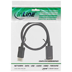 Câble convertisseur InLine® DisplayPort vers HDMI, 4K / 60Hz, noir, 0,3 m