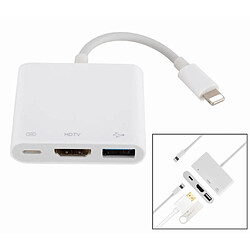 GUPBOO Adaptateur Convertisseur LIGHTNING vers HDMI/USB/LIGHTNING,JL2810