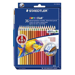 Promark Staedtler 14410ND36 Pack de 36 Crayons de couleur aquarellable Assortis + Pinceau