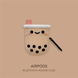 GUPBOO Airpods Coque Housse Étui Protecteur Compatible pour AirPods Pro-jolie fille au thé au lait perlé