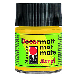 Marabu Peinture acrylique 'Decormatt', jaune moyen, 50 ml, ()