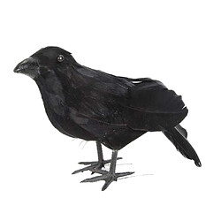 Halloween noir corbeau réaliste fait à la main artificielle plumes corbeau accessoires Photo oiseaux modèle corbeau décor extérieur intérieur