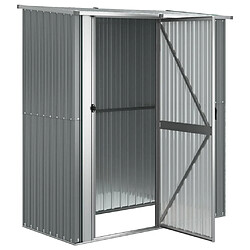 Helloshop26 Abri de jardin cabane cabanon maison de stockage remise extérieur hangar outils robuste 180,5 x 97 x 209,5 cm acier galvanisé gris 02_0022230