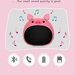 Universal Véritable haut-parleur stéréo sans fil mini Bluetooth animal sans fil pour enfants imperméables, messages vocaux, cartes, radio, | haut-parleur portable (rose)