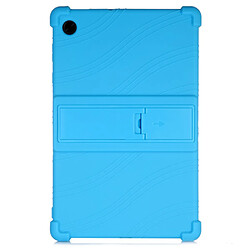 Coque en silicone airbags aux quatre coins, anti-rayures avec béquille pliable bleu ciel pour votre Samsung Galaxy Tab A8 10.5 (2021)