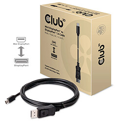 Club 3D CLUB3D Mini DisplayPort to DisplayPort 1.4 HBR3 8K60Hz Cable, 2 Meter / 6.56 Feet