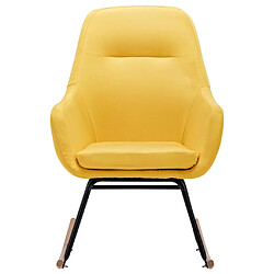 Avis Maison Chic Chaise à bascule | Fauteuil Relax, design moderne Jaune moutarde Tissu -GKD43362