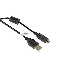 vhbw câble de données USB (USB standard de type A sur appareil photo) 145cm compatible avec Panasonic Lumix DMC-FT1, DMC-FT2, DMC-FZ100, DMC-TZ6