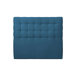 Sommeil de plomb Tete de lit Capitonnée Velours Bleu L 160 cm - Ep 10 cm rembourré