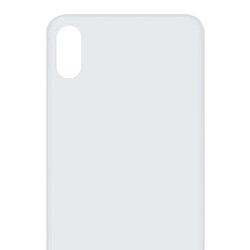 Coque arrière de vitre de téléphone compatible pour Apple iPhone X, blanc