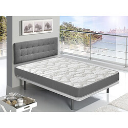 Dormalit Matelas 70X160 NIRVANA Épaisseur 16 CM - Mousse SuperSoft – Gris clair – Technologie AirFresh