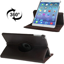 Wewoo Smart Cover marron pour iPad Air 360 degrés de rotation Litchi Texture étui en cuir avec 3 porte-engrenages & Sleep / fonction de réveil