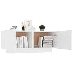 Avis Maison Chic Meuble TV scandinave - Banc TV pour salon Blanc 100x35x40 cm Aggloméré -MN89502