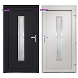 Acheter vidaXL Porte d'entrée anthracite 98x190 cm PVC