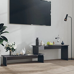 vidaXL Meuble TV Gris brillant 180x30x43 cm Aggloméré