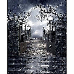 Acheter Universal 5x7ft Halloween Grave Gate Photography Backdrop Background Studio Prop