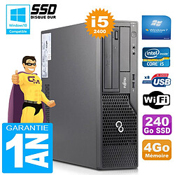 PC Fujitsu Esprimo E500 E85+ SFF Core I5-2400 RAM 4Go Disque 240 Go SSD Wifi W7 - Occasion