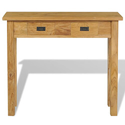 vidaXL Table console teck massif 90x30x80 cm