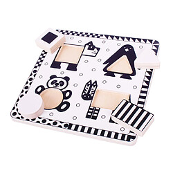 Bigjigs Toys Puzzle d'animaux en noir et blanc