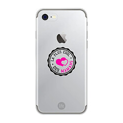 Muvit Coque pour iPhone 6 / 6S / 7 / 8 / SE Loove avec Motifs La Plus Cool Des Mamans Transparent