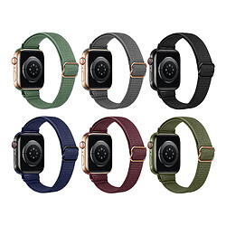 Eko Lot de 6 Bracelets pour Apple Watch 38/40/41mm Gamme Revolt 02 en Nylon Multicolore