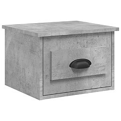 Maison Chic Lot de 2 Tables de chevet,Table de nuit,Table d'appoint pour salon murales gris béton 41,5x36x28 cm -MN56119 pas cher