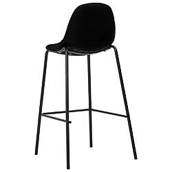 Acheter vidaXL Chaises de bar lot de 2 noir tissu