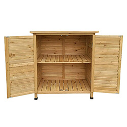 Helloshop26 Cabane abri de jardin doubles portes 87 x 46 x 91 cm bois épicéa 16_0002173