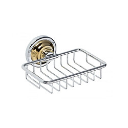 Bemeta - Maison De La Tendance Porte-savon en grille RETRO en chrome-or 14x6,5x14,2 cm