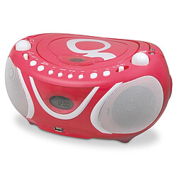 Metronic Radio CD-MP3 FM Gulli avec port USB - Rose