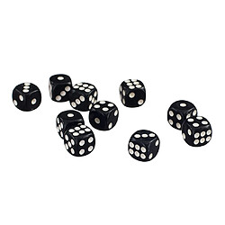 [ Kit de 200pcs ] 12mm Jeux de Dés Polyédrique D6 Opaque en Acrylique Pour Donjons / Dragons / Jeu de Casino ( Noir + Jaune + Blanc + Rouge )