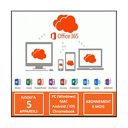 Microsoft Office 365 (PC, Mac, iOS, Android, Chromebook) - Validité 6-12 mois - A télécharger - Livraison rapide 7/7j