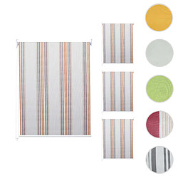 Mendler Lot de 4 stores à enroulement HWC-D52, stores à enroulement latéral, 120x230cm protection solaire opaque ~ gris/brun/orange