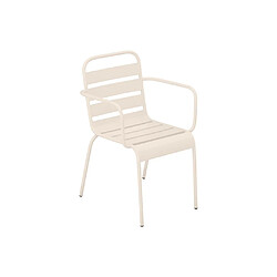 Avis Vente-Unique Lot de 2 fauteuils de jardin empilables en métal - Beige - MIRMANDE de MYLIA