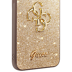 Guess Maroquinerie Guess Coque pour Samsung Galaxy S23 FE Paillette Silicone Rigide Dorée