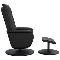 Avis vidaXL Fauteuil inclinable avec repose-pied noir similicuir