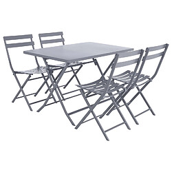 Avis Hesperide Table pliante rectangulaire Greensboro - 4 Places - Gris quartz