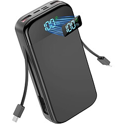 SANAG Power Bank, 22,5 W Chargeur Portable Rapide, Powerbank Avec Écran Led Et Câbles Intégrés, Batterie Externe Pour Iphone