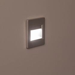 Ledkia Balise LED Extérieure 1.5W Encastrable au Mur Randy Grise Blanc Chaud 3000K