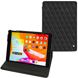 Housse cuir Apple iPad 10.2' - Rabat horizontal - Noir - Couture ( Nappa - Black ) - NOREVE