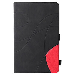 Etui en PU bicolore avec support et porte-carte noir pour votre Samsung Galaxy Tab A 8.0 (2019)/T290/T295