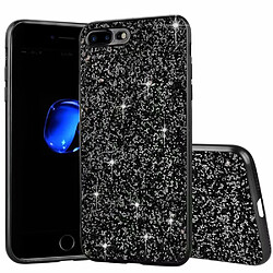 Coque en TPU paillettes scintillantes galvanoplastie noir pour votre Apple iPhone SE (2nd Generation)/8/7