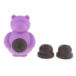 1 chiot de chien de compagnie d'animal familier mâchant le petit jouet d'ours avec des biscuits de silicone pourpre pas cher