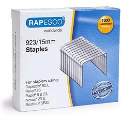 RAPESCO Agrafes 923/15, 1.000 pièces, galvanisé ()