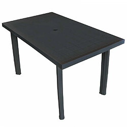 Maison Chic Table de jardin | Table d'extérieur Anthracite 126 x 76 x 72 cm Plastique -GKD68569