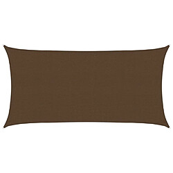 vidaXL Voile d'ombrage 160 g/m² Marron 2x4 m PEHD