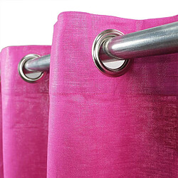 Thedecofactory COMETE OLD - Rideau en coton, lin et lurex fuschia 140x250