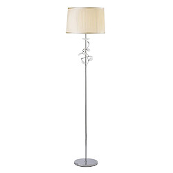 Acheter Luminaire Center Lampadaire Willow avec Abat jour crème 1 Ampoule chrome poli/cristal