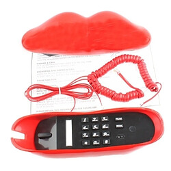 Wewoo Sexy Lèvres rouges chaudes en rouge forme de fil de téléphone à pas cher